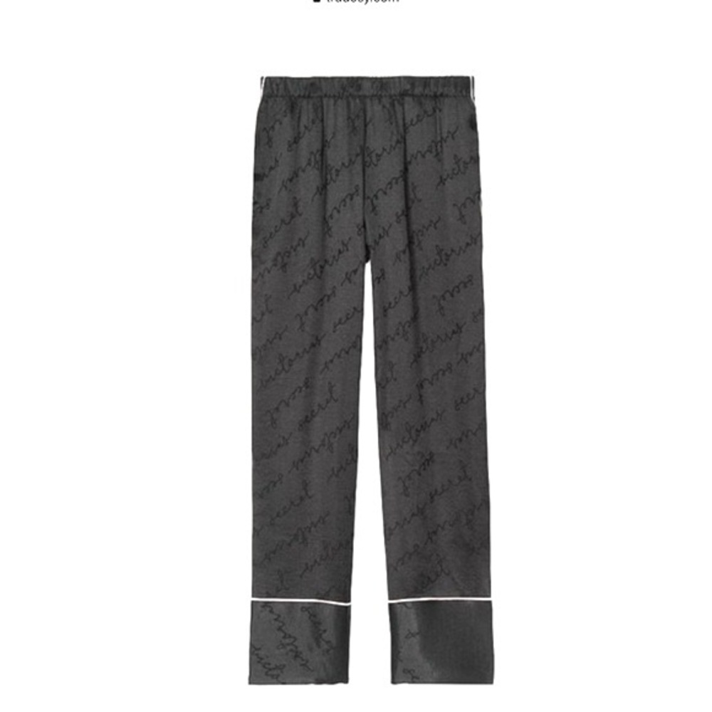 Victoria's Secret Black Satin Silky Pajama Pant